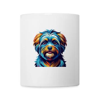 Race de chien maltais Dessin animé coloré Kawaii - Mug blanc - blanc - Devant