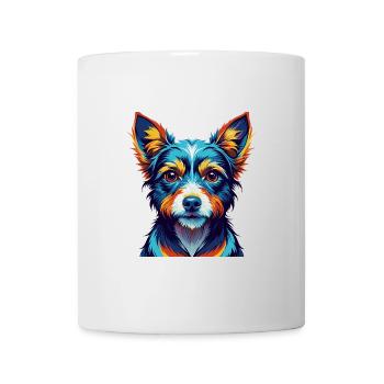 Miniatur Foxterrier Hund Rasse Karikatur Kawaii - Tasse - Weiß - Vorne