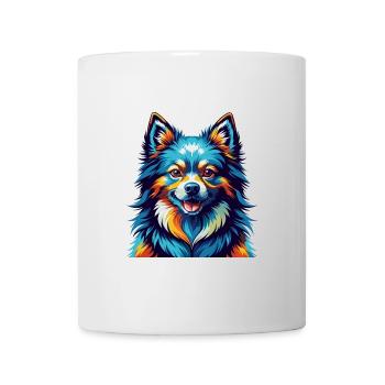 Spitz japonais chien race dessin animé coloré Kawaii - Mug blanc - blanc - Devant