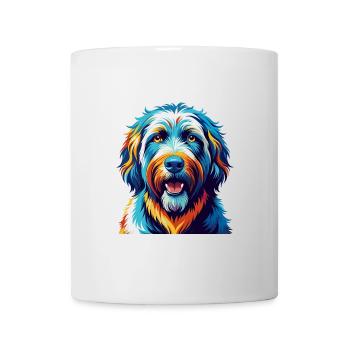 Komondor Chien Race Coloré Dessin Animé Kawaii - Mug blanc - blanc - Devant