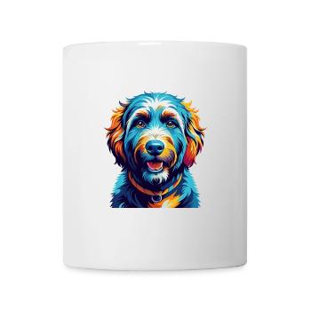 Labradoodle Chien Race Coloré Dessin Animé Kawaii - Mug blanc - blanc - Devant