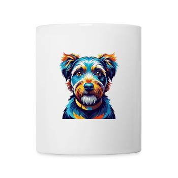 Lucas Terrier Chien Race Coloré Dessin animé Kawaii - Mug blanc - blanc - Devant