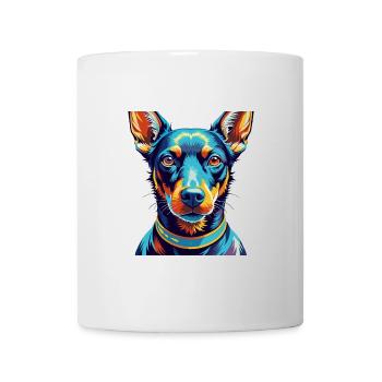Manchester Terrier Chien Race Dessin Animé Kawaii - Mug blanc - blanc - Devant
