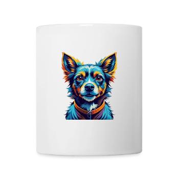 Kintamani Race Chien Dessin animé Coloré Kawaii - Mug blanc - blanc - Devant
