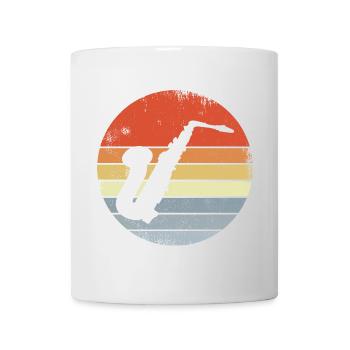 Croquis de saxophone vintage - Mug blanc - blanc - Devant