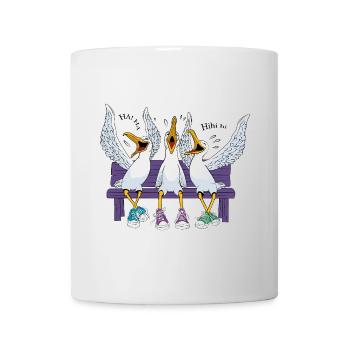 Seagulls on Beach Bench - Mug - white - Front