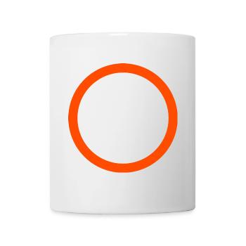 Neon Orange Circle Emblem - Mug - white - Front