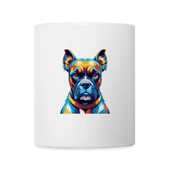 Deutsche Boxer Hunderasse Bunte Karikatur Kawaii - Tasse - Weiß - Vorne
