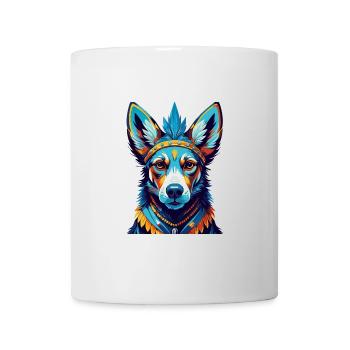 Hare Indian Dog Breed Colorful Cartoon Kawaii - Mug - white - Front