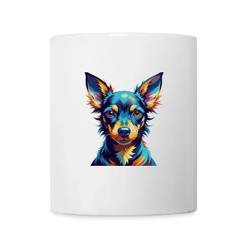 Englisch Spielzeug Terrier Hund Rasse Karikatur Kawaii - Tasse - Weiß - Vorne