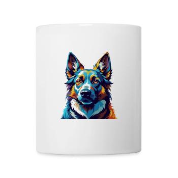 Berger d’Europe de l’Est Race Dessin animé Kawaii - Mug blanc - blanc - Devant
