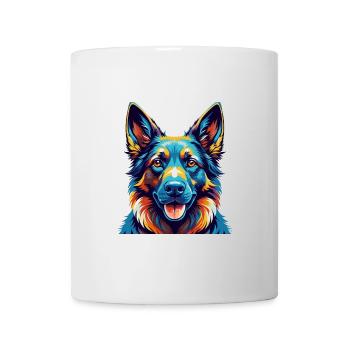 Holländischer Schäferhund Hunderasse Bunte Karikatur Kawaii - Tasse - Weiß - Vorne