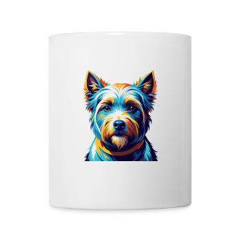 Englisch White Terrier Hunderasse Karikatur Kawaii - Tasse - Weiß - Vorne
