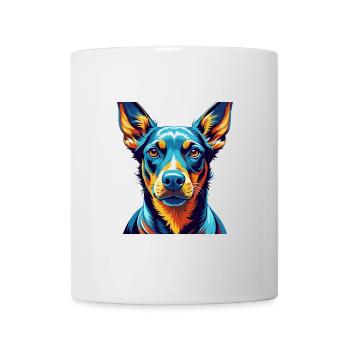 Cretan Hound Dog Breed Colorful Cartoon Kawaii - Mug - white - Front