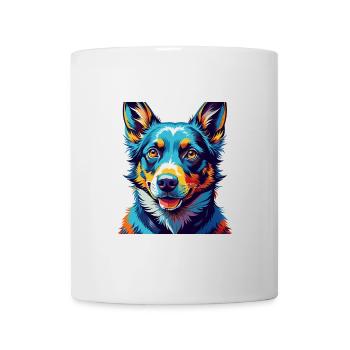 Australian Kelpie Dog Breed Cartoon Kawaii - Mug - white - Front