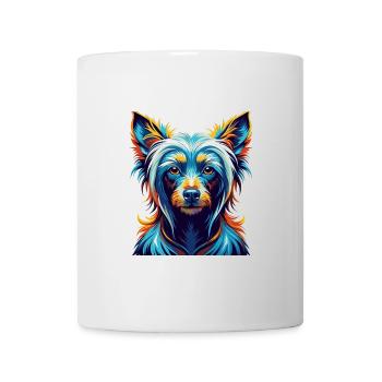Chinesische Schopfhunderasse Bunte Karikatur Kawaii - Tasse - Weiß - Vorne