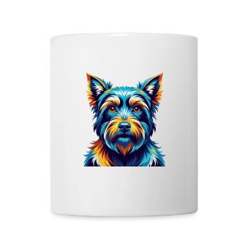 Cesky Terrier Hunderasse Bunte Karikatur Kawaii - Tasse - Weiß - Vorne