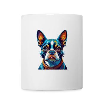 Boston Terrier Hunderasse Bunte Karikatur Kawaii - Tasse - Weiß - Vorne