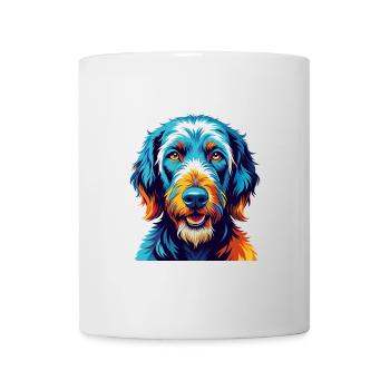 Bedlington Terrier Chien Race Dessin animé Kawaii - Mug blanc - blanc - Devant