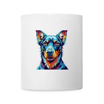 Beauceron Dog Breed Colorful Cartoon Kawaii - Mug - white - Front