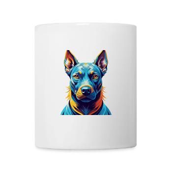 Bleu Thai Ridgeback Chien Race Dessin Animé Kawaii - Mug blanc - blanc - Devant