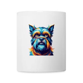 Griffon belge Chien Race Coloré Dessin animé Kawaii - Mug blanc - blanc - Devant