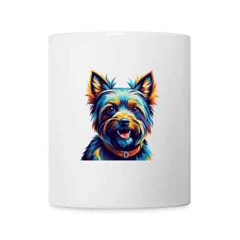 Australian Silky Terrier Dog Breed Cartoon Kawaii - Mug - white - Front