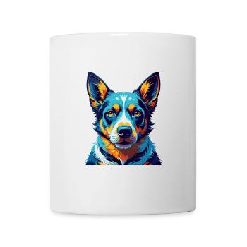 Bouvier australien chien race dessin animé Kawaii - Mug blanc - blanc - Devant