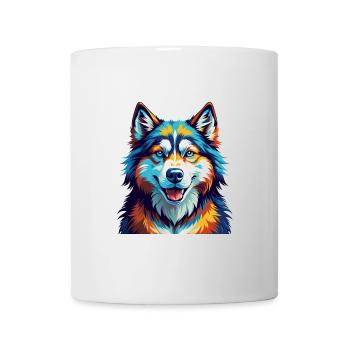Alaskan Malamute Dog Breed Colorful Cartoon Kawaii - Mug - white - Front