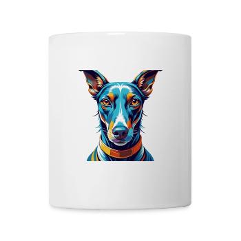 Rampur lévrier chien race coloré dessin animé Kawaii - Mug blanc - blanc - Devant