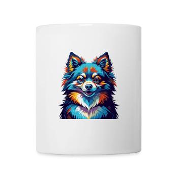 Pomeranian German Spitz Dog Breed Cartoon Kawaii - Mug - white - Front