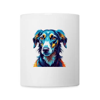 Vieux lévrier croate race de chien dessin animé Kawaii - Mug blanc - blanc - Devant