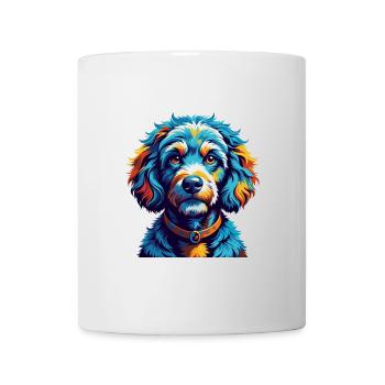 Caniche Chien Race Coloré Dessin Animé Kawaii - Mug blanc - blanc - Devant