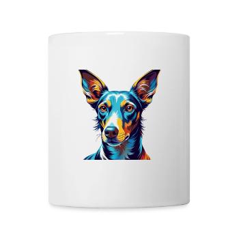Podenco Ibicenco Chien Race Coloré Dessin Animé Kawaii - Mug blanc - blanc - Devant