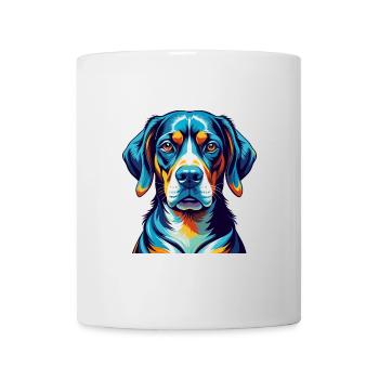 Chien de chasse serbe race Dessin animé coloré Kawaii - Mug blanc - blanc - Devant