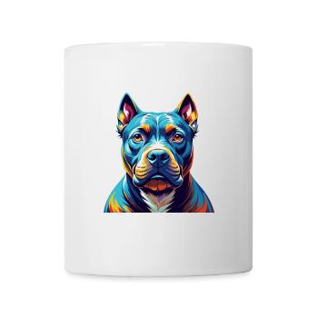 Pitbull Dog Breed Colorful Cartoon Kawaii - Mug - white - Front