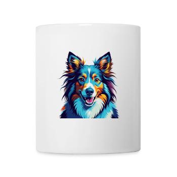 Sheltie Dog Breed Colorful Cartoon Kawaii - Mug - white - Front