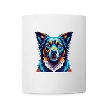 Schäferhund Hunderasse Bunte Karikatur Kawaii - Tasse - Weiß - Vorne