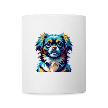 Épagneul tibétain chien race Dessin animé coloré Kawaii - Mug blanc - blanc - Devant