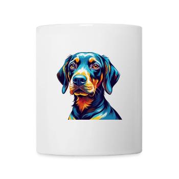 Plott Hound Chien Race Coloré Dessin Animé Kawaii - Mug blanc - blanc - Devant