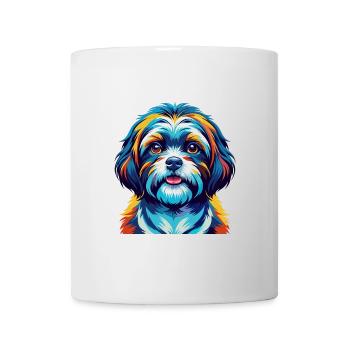 Shih Poo Hunderasse Bunte Karikatur Kawaii - Tasse - Weiß - Vorne