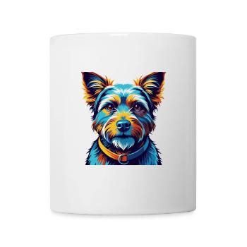 Teddy Roosevelt Terrier Hunderasse Karikatur Kawaii - Tasse - Weiß - Vorne