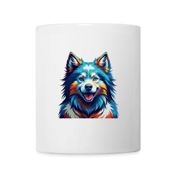 Samoyed Dog Breed Colorful Cartoon Kawaii - Mug - white - Front