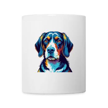 Chien de chasse tricolore serbe Race Dessin animé Kawaii - Mug blanc - blanc - Devant