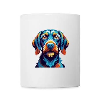 Fil de fer Vizsla race de chien dessin animé Kawaii - Mug blanc - blanc - Devant