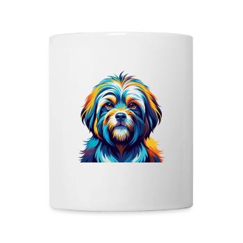 Tibetische Kyi Apso Hunderasse Bunte Karikatur Kawaii - Tasse - Weiß - Vorne