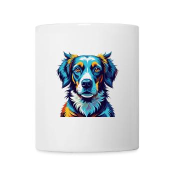 Chien de chasse russe race Dessin animé coloré Kawaii - Mug blanc - blanc - Devant