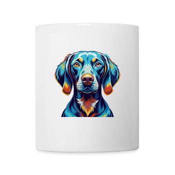 Braque de Weimar Chien Race Coloré Dessin Animé Kawaii - Mug blanc - blanc - Devant