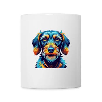 Wirehaired Dachshund Dog Breed Cartoon Kawaii - Mug - white - Front