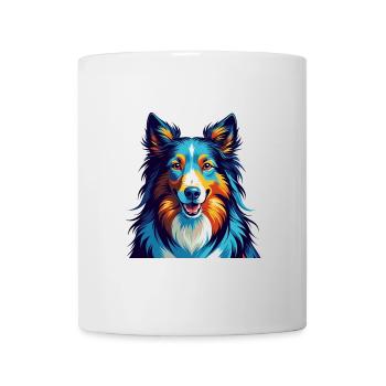 Scotch Collie Hunderasse Bunte Karikatur Kawaii - Tasse - Weiß - Vorne